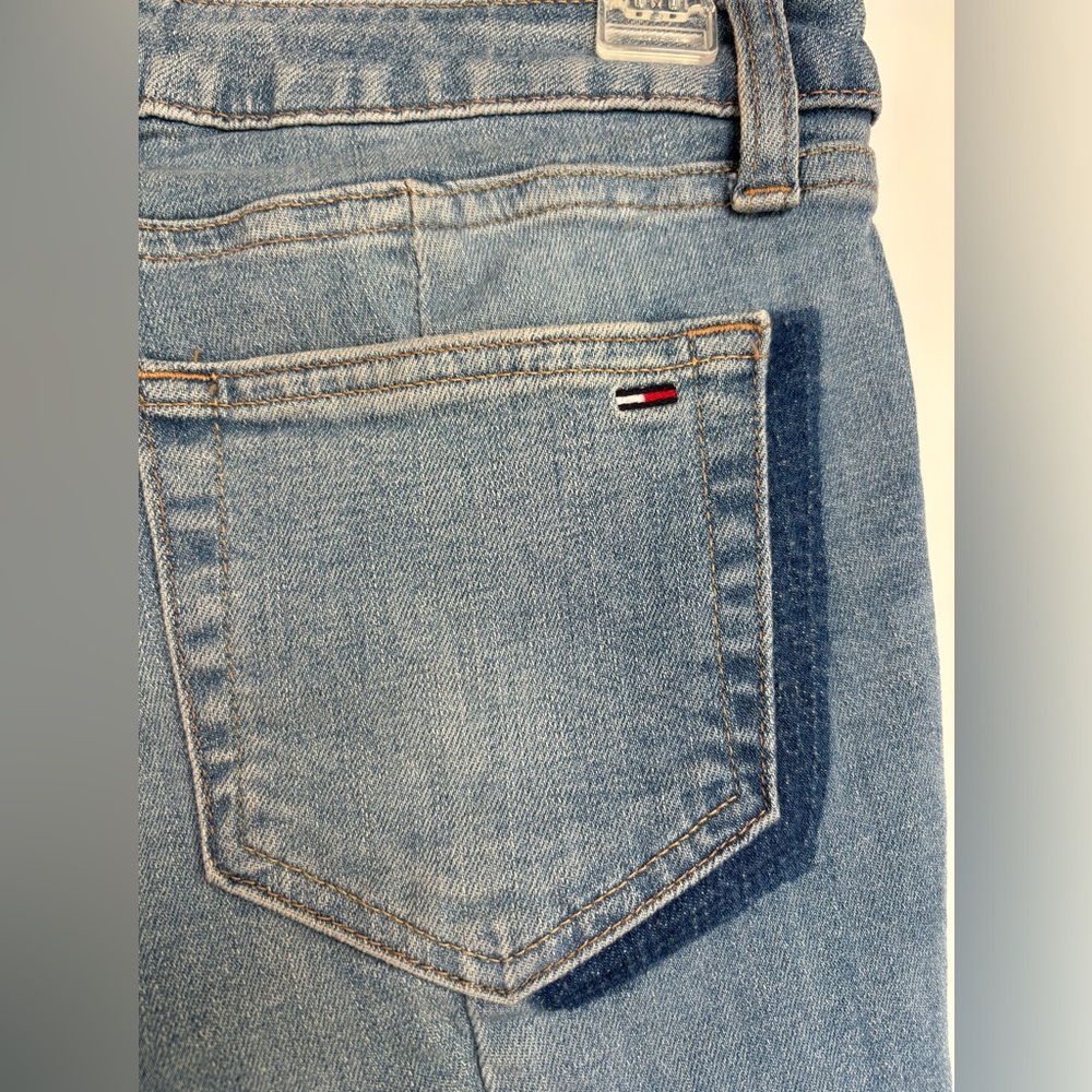Tommy Hilfiger High Rise Straight Ankle Two Tone Released Hem‎ Jeans - size 2 - Picture 9 of 15